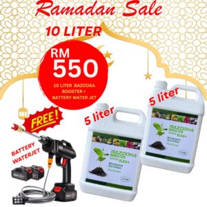 10 LITER BAZOOKA BOOSTER FREE WATER JET BATTERY