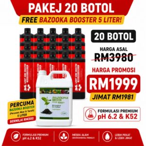 SET 20 BOTOL FREE 5 LITER BAZOOKA BOOSTER
